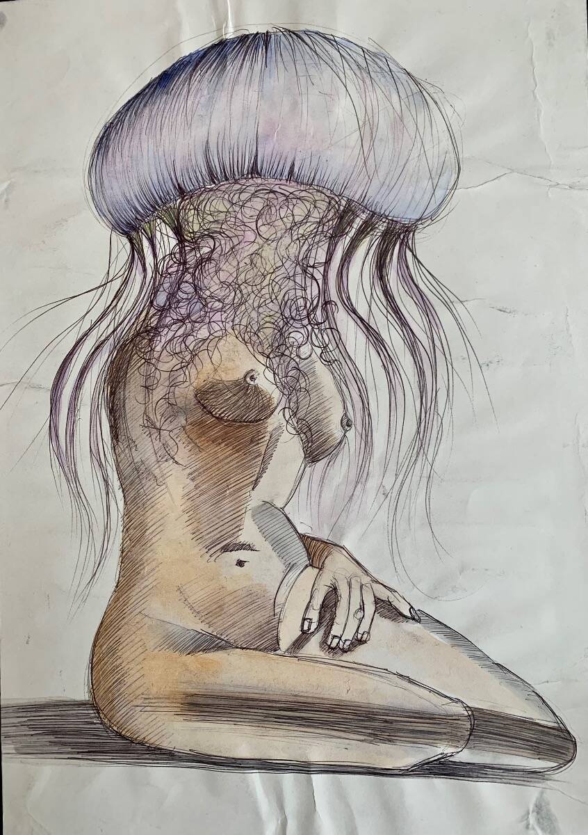 Nr.3: Quallen-Akt Vorzeichnung