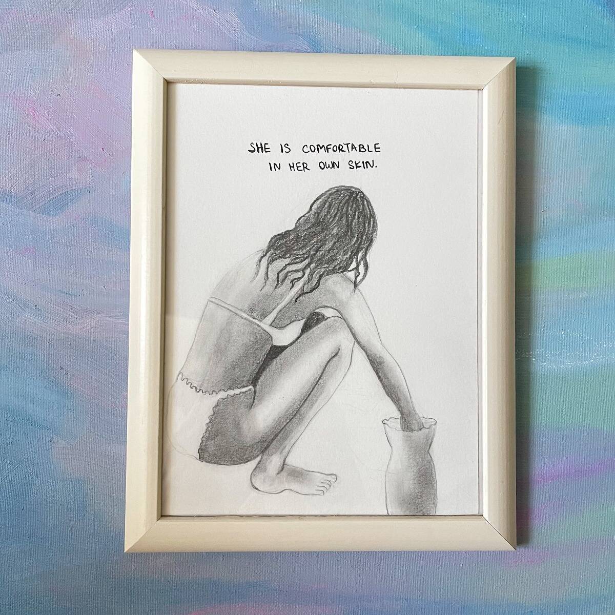 Subtle sketch of a woman 4