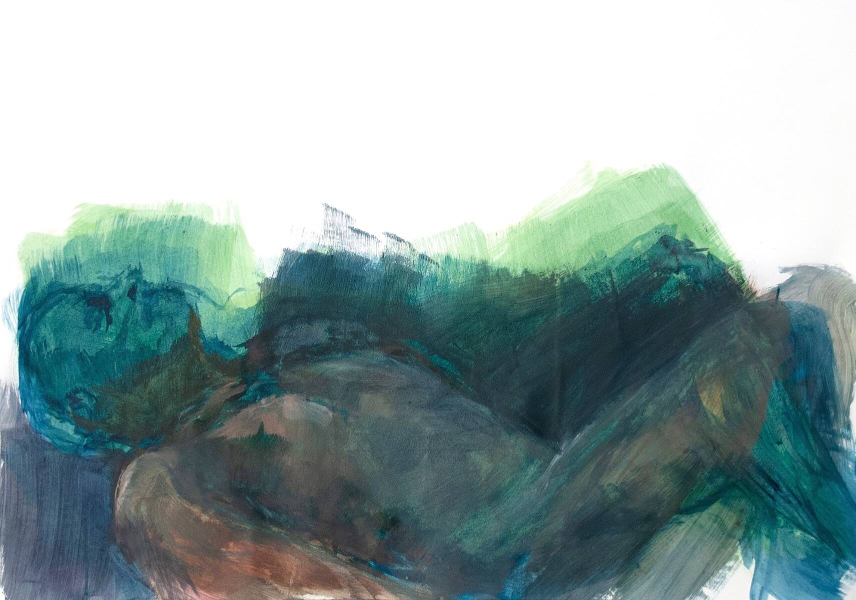 „Bart (no. 3)”, Acrylic on Paper, 2019