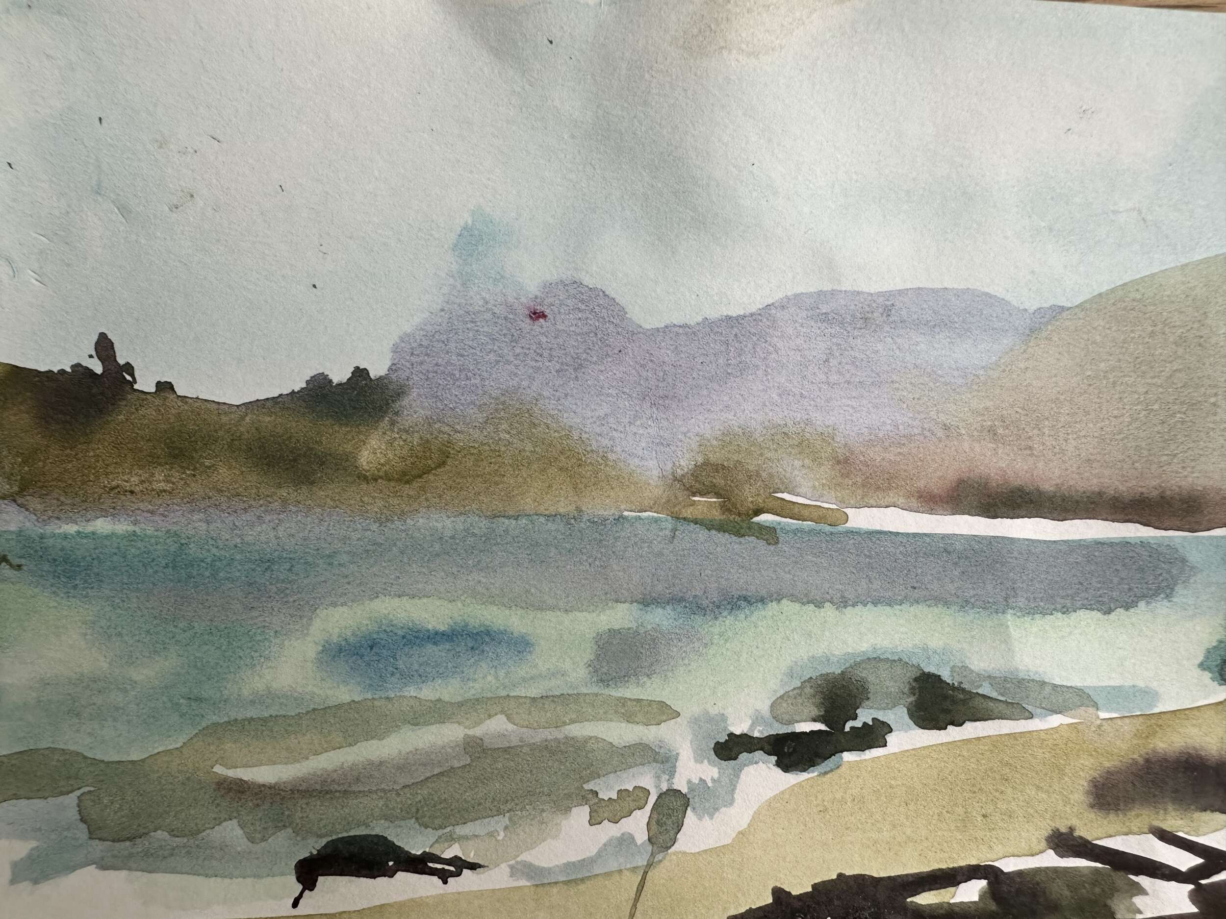 Türkises Meer mit lila Bergen - Melek Özer 1