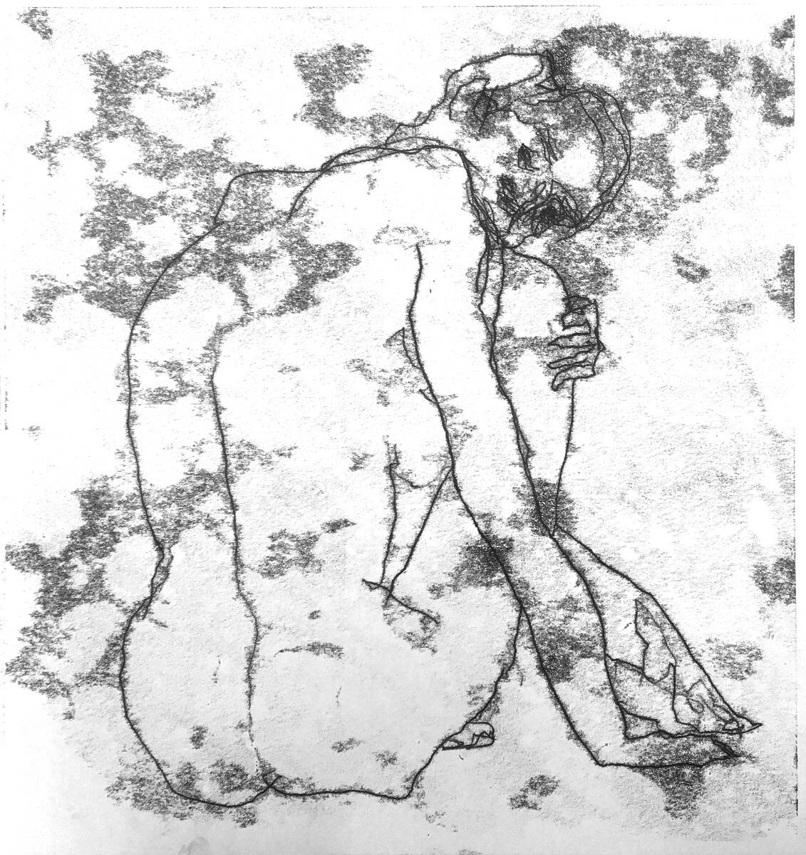 „Gehecht”,  monotypie, 2018