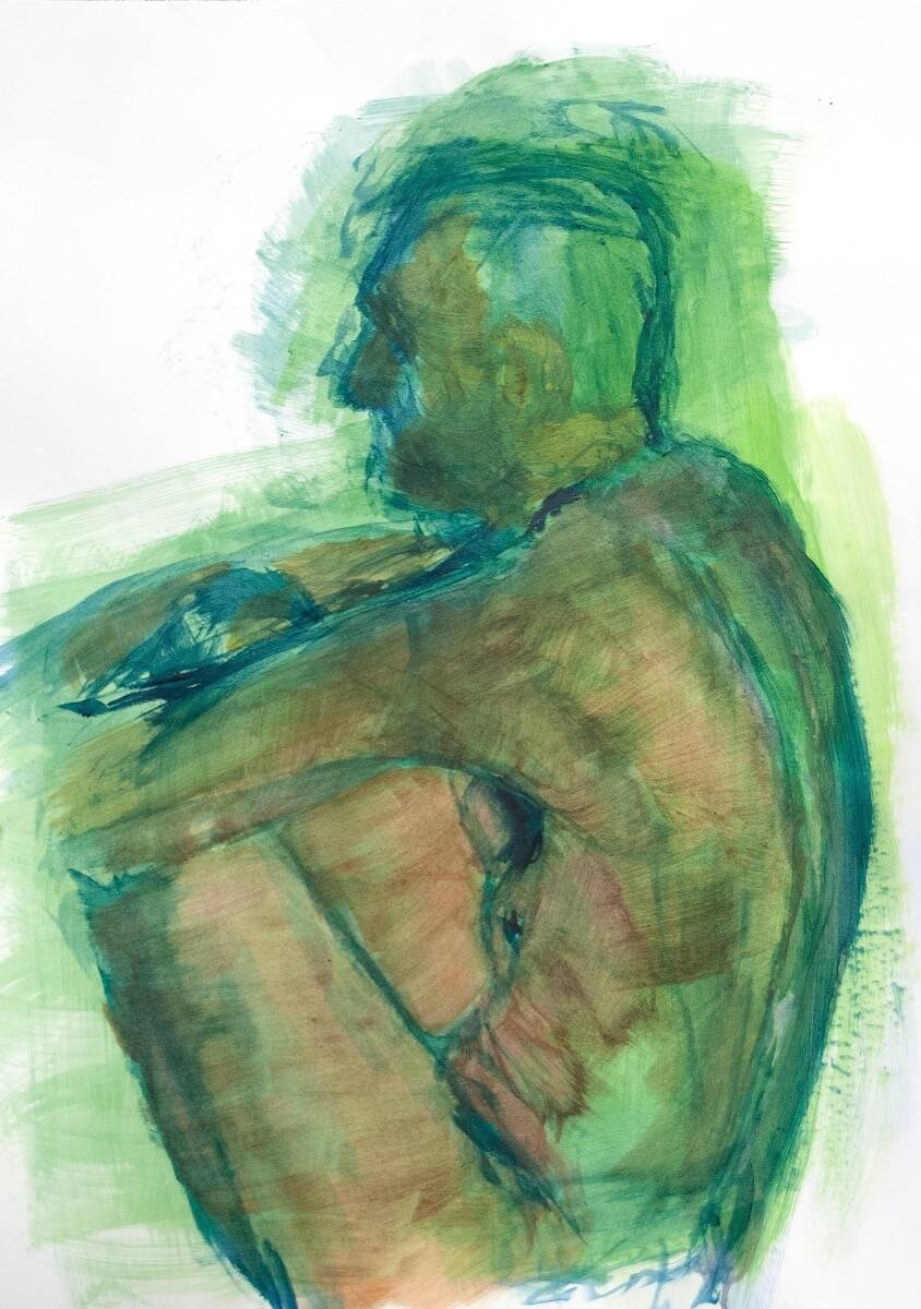 „Bart (no. 2)”,  Acrylic on Paper, 2019