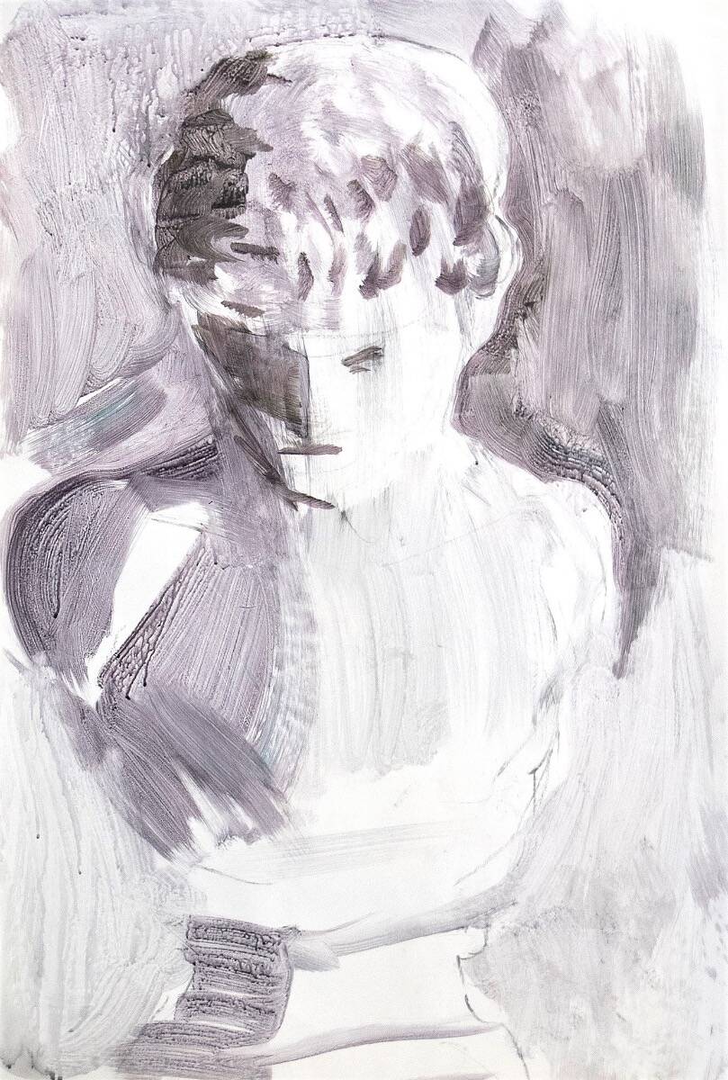 „Buste”,  Acrylic on Paper, 2018