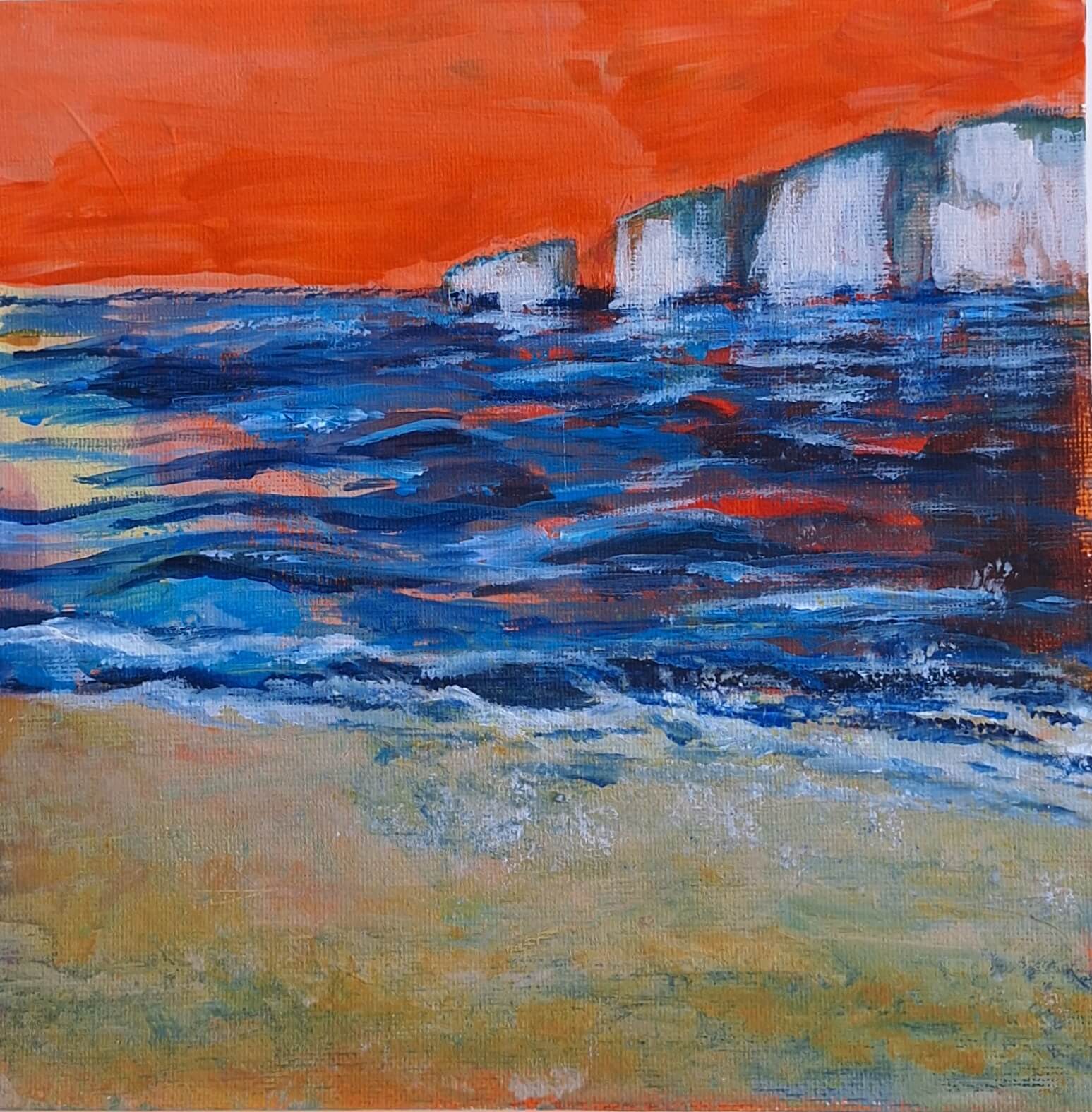 Old Harry in Orange - Dorset Collection - Sara Wimmers 1