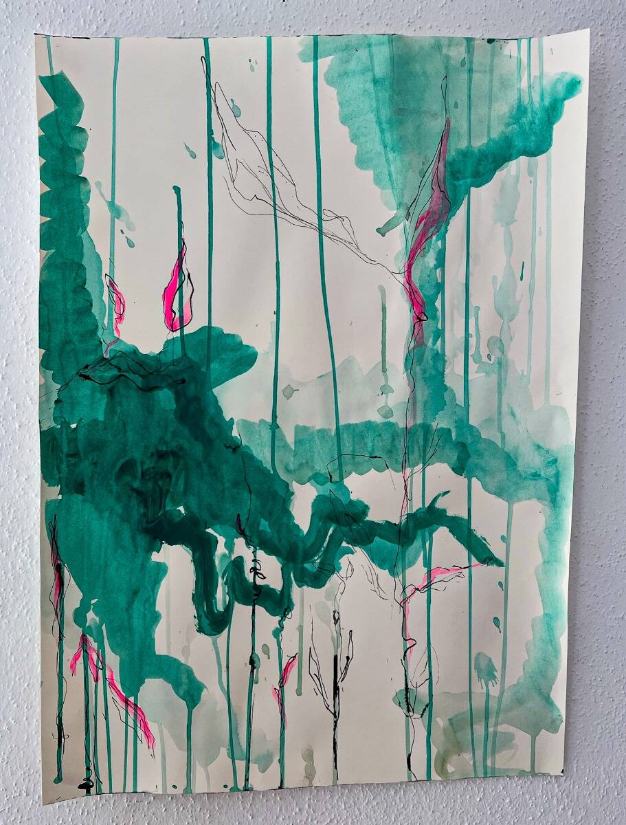 Pflanzen im Sommerregen