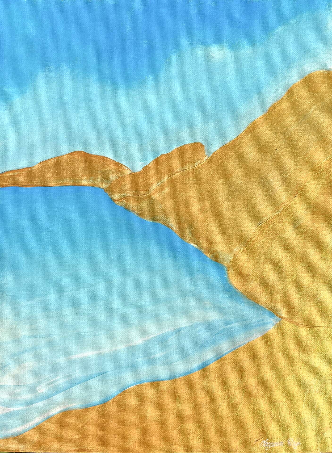 Goldene Berglandschaft - Nazanin Raji 1